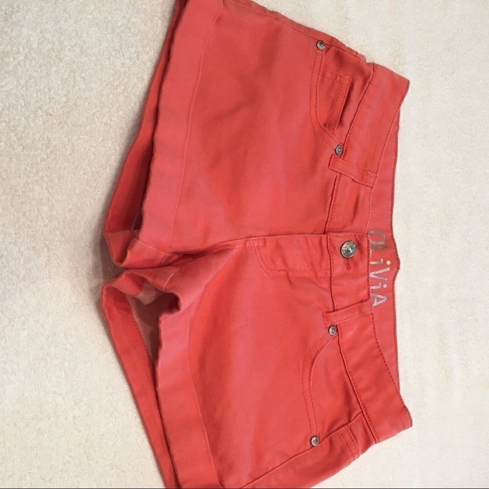 Delias Olivia orange pink shorts Small 3 cuffed